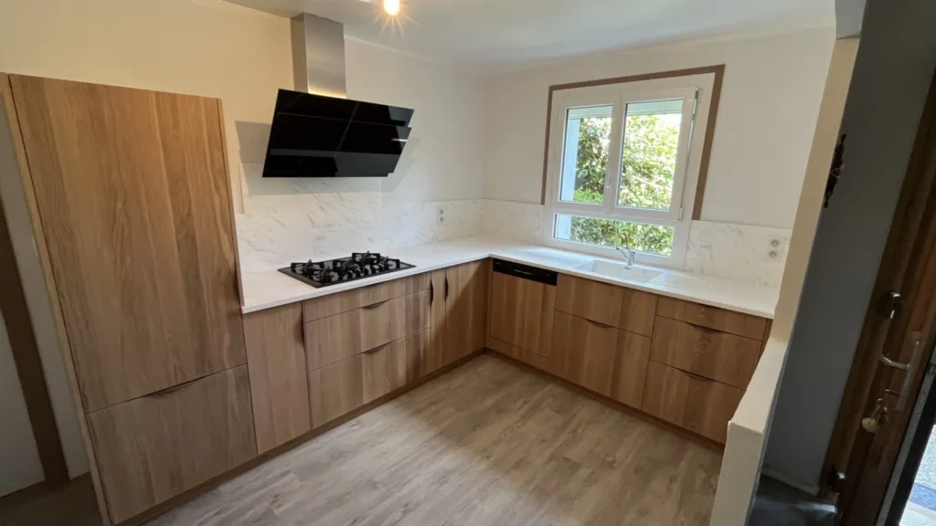 Cuisine Chêne et corian
