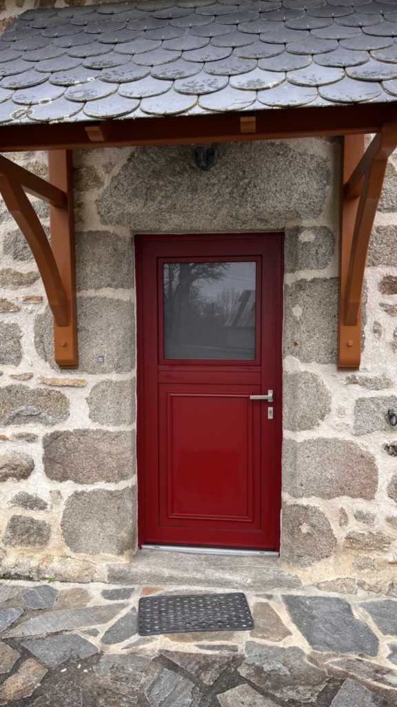 Porte d'entrée bois-aluminium