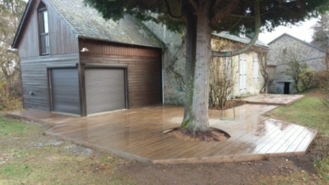 Terrasse en Mélèze